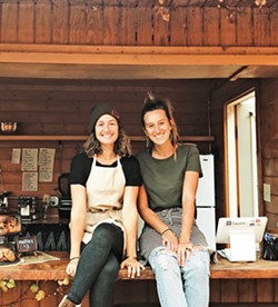 A PLUS Friends and owners Amira Albonni (left) and Amanecer Eizner (right) both come from creative backgrounds. They plan to open a second location in March, lovingly dubbed "HK 2.0," with the same organic, gluten-free, locally sourced model focusing on blue corn waffle dishes and healthy smoothies. - PHOTO COURTESY OF THE HIDDEN KITCHEN