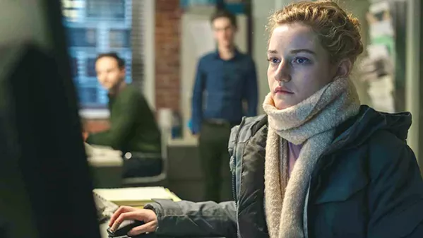 EYES EVERYWHERE Jane (Julia Garner), assistant to a powerful film company executive, slowly begins to understand the insidious abuse she faces, in The Assistant. - PHOTO COURTESY OF CINEREACH