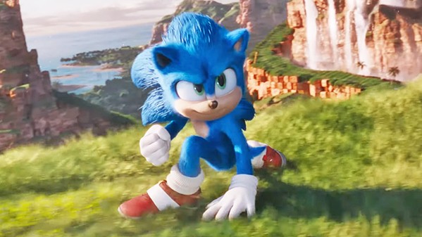 THE BLUE BLUR Sonic (voiced by Ben Schwartz) is being pursued by an evil genius that wants to steal his powers, in the family adventure Sonic the Hedgehog. - PHOTO COURTESY OF PARAMOUNT PICTURES