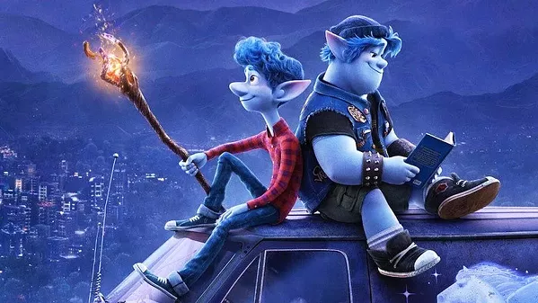 BROS Teenage elf brothers Ian (Tom Holland) and Barley Lightfoot (Chris Pratt) go on a quest to discover if magic still exists in the hopes of spending one day with their father, who died before they were old enough to remember him, in Onward. - PHOTO COURTESY OF PIXAR ANIMATION STUDIO