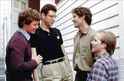 30-SOMETHINGS A group of former college friends—(left to right) Sam (Tom Berenger), Michael (Jeff Goldblum), Harold (Kevin Kline), and Nick (William Hurt)—gather after a funeral of another friend in the wonderful ensemble dramedy The Big Chill. - PHOTO COURTESY OF COLUMBIA PICTURES