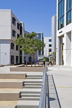 DECISIONS Prospective students will soon be able to take virtual tours of Cal Poly's campus to learn about the university's offerings, such as the recently constructed residential community. - PHOTO BY JAYSOM MELLOM