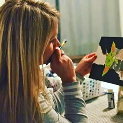 MAKE ART WITH STORMY Paso Robles' Virginia Peterson Elementary School transitional-kinder teacher Stormy Capalare is posting free online art lessons on YouTube to help get you and your kids through the quarantine. - PHOTO COURTESY OF STORMY CAPALARE