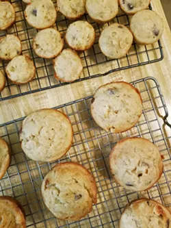 FAMILY FAVORITES Chocolate chip banana muffins have become a staple in our house since sheltering at home. - PHOTOS BY ANDREA ROOKS