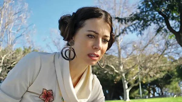 MIND-EXPANDING TRAVELOGUE Natasha Leggero stars as Carrie Fisher in a re-enactment of Fisher's psychedelic trip that the actual Fisher recalls in Netflix's new documentary, Have a Good Trip: Adventures in Psychedelics. - PHOTO COURTESY OF NETFLIX