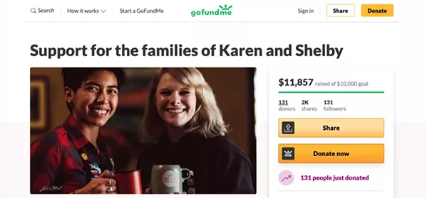 GRIEVING TOGETHER The Joebella team created a GoFundMe account to assist the families of their former coworkers Karen Montes Cabrera (left) and Shelby Biaggini (right), which were killed in a car crash. - PHOTO COURTESY OF GOFUNDME