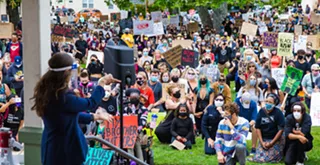 Hundreds gather in SLO to protest police violence against people of color