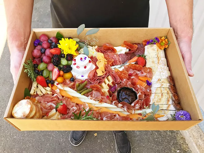 HOLIDAY BOX Imagine walking into your next family get-together with one of these "grazing tables." Cured and Cultivated's food artist knows exactly how to pull it all together.