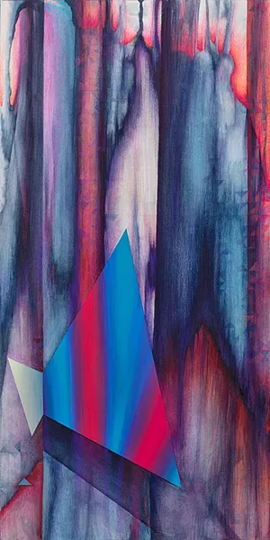 BLUE IS THE RAREST COLOR Inspired by UFOs and a dragonfly, Allebe focused on blue for this piece. - IMAGE COURTESY OF ADRIENNE ALLEBE