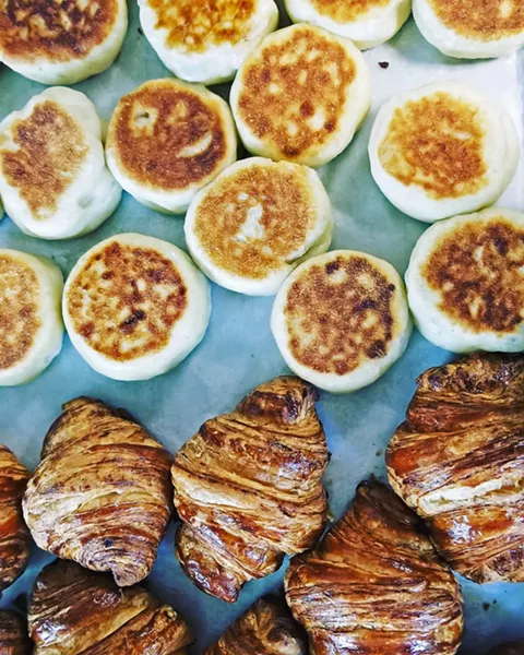 BAKED TO EAT Pastry chef Chloe Fertel bakes fresh English muffins and croissants daily at Joliene Bakery in downtown SLO. - PHOTOS COURTESY OF CHLOE FERTEL