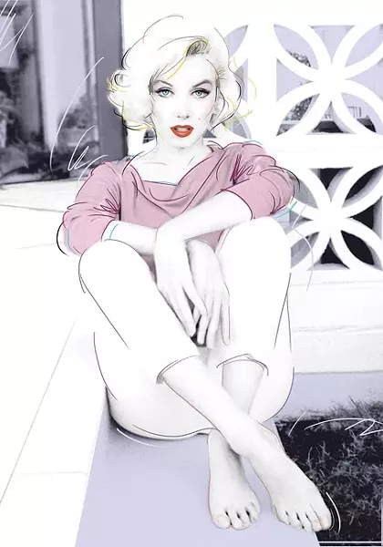 MARILYN: Dennis Mukai collaborated with photographer George Barris, using images from Marilyn Monroe’s last photo shoot before she died. - IMAGE ©2014 DENNIS MUKAI. ALL RIGHTS RESERVED.
