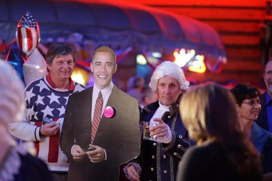 INAUGURAL BALL : A guest dressed up as George Washington at The Graduate's Inaugural Ball. - PHOTO BY STEVE E. MILLER