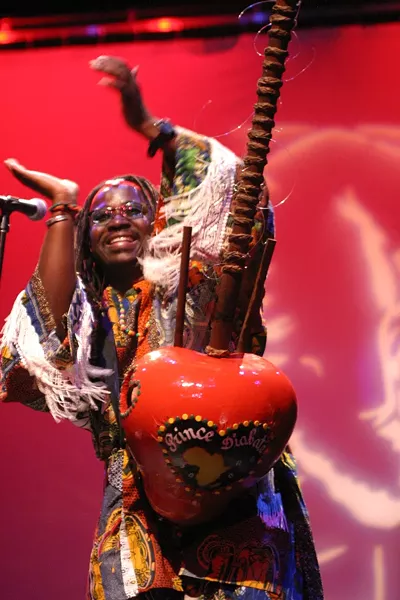 AFRICAN PRINCE: Prince DiabatÈ, a kora player and singer from Guinea, West Africa, plays two SLO Folks shows: May 23 at Coalesce Bookstore and May 24 at Castoro Cellars. - PHOTO COURTESY OF PRINCE DIABAT…