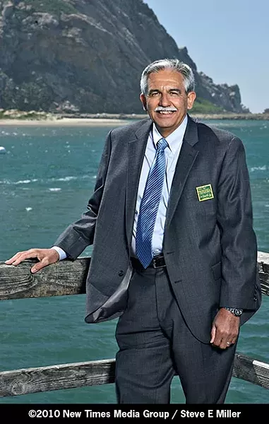 BACK HOME : After 36 years with the Highway Patrol in Los Angeles, Morro Bay native Michael “Tex” Teixeira has returned home; gangs and departmental transparency are his stated priorities. - PHOTO BY STEVE E. MILLER
