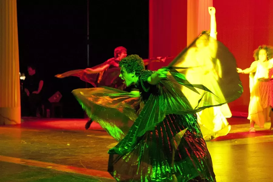 YOU HAVE TO BELIEVE WE ARE MAGIC! : Director bree valle’s productions are never short on spectacle and athleticism, and the upcoming production of Xanadu - looks to be no exception. - PHOTO BY STEVE E. MILLER