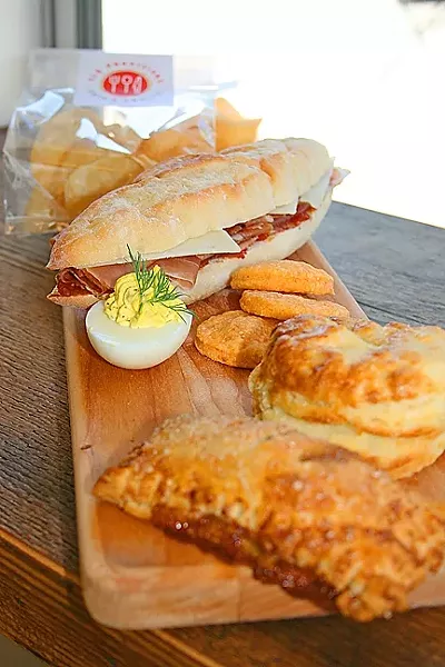 LET’S LUNCH: Sandwich, deviled egg, chips, etc., are a quick delicious meal. - PHOTO BY HAYLEY THOMAS
