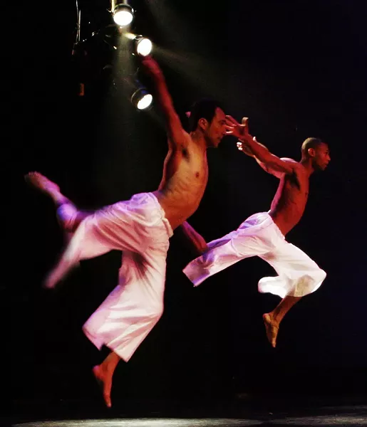 LEAP : Male dancers are always difficult to find, but the contemporary dance troupe usually manages to round up a few. - PHOTO COURTESY OF VARIABLE VELOCITY