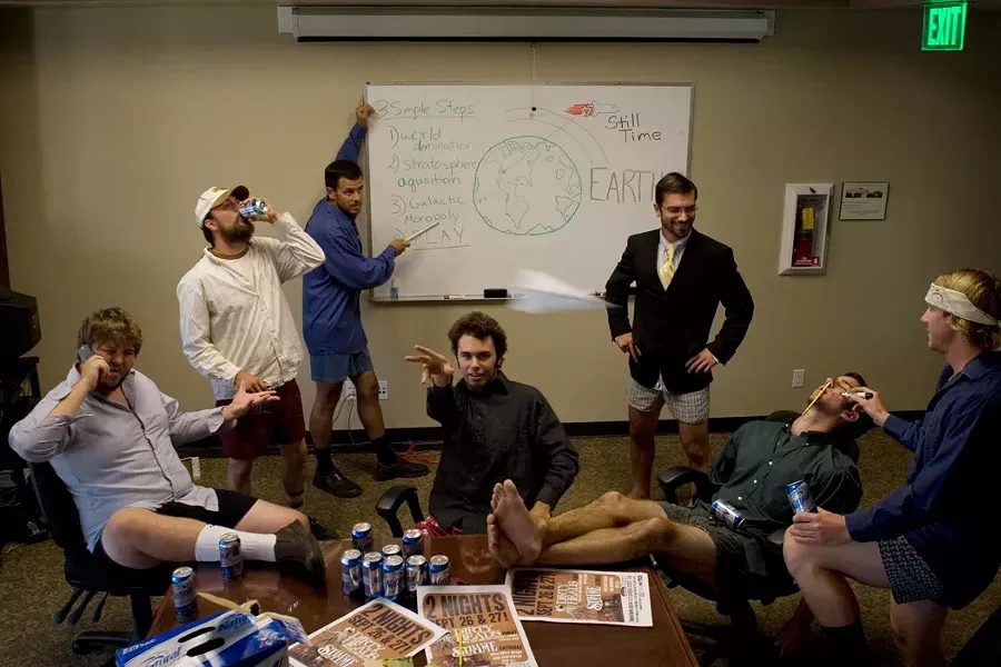 CHAIRMEN OF THE BOARD : The close knit yet pantsless boys of Still Time plays a doubleheader at Downtown Brew this weekend, opening for the Dirty Heads on Sept. 26, with the Dirty Heads opening for them on Sept. 27. - PHOTO BY WILL FIGG