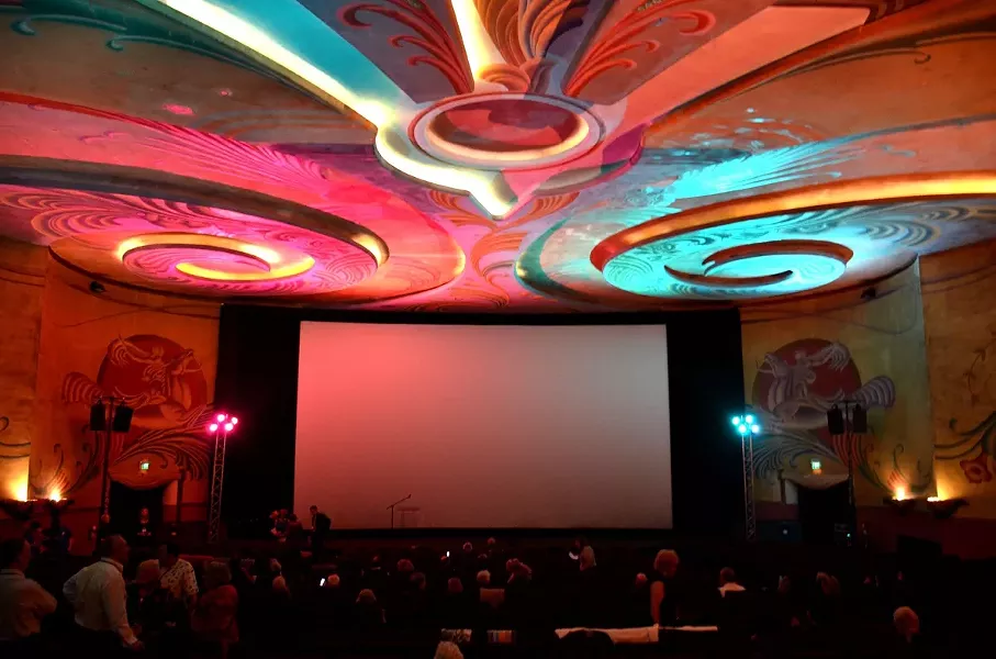 LIGHTS! CAMERA! ACTION!: The Fremont was aglow in radiant colors for the film festival awards night on Saturday. - PHOTO BY JESSICA PEÑA