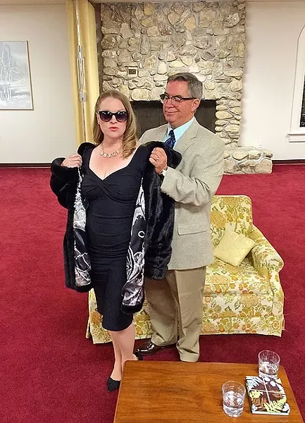 SHE’S A MAN EATER: Elaine Navazio (Angela Hutt) comes to married man Barney Cashman’s restaurant about half a dozen times in Last of the Red Hot Lovers in an attempt to seduce him. - PHOTO BY RYAH COOLEY