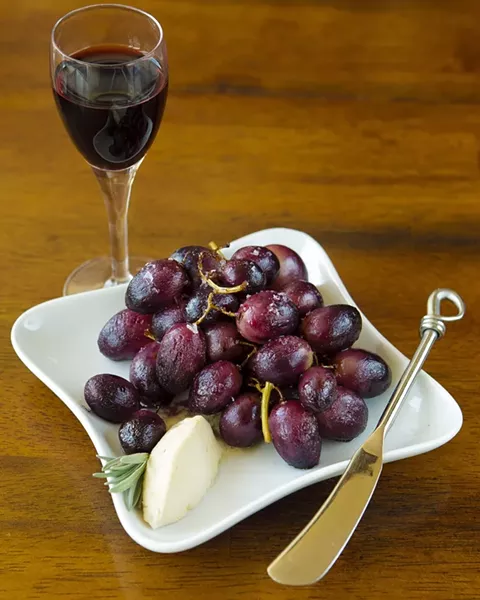MANNA : Though Kari Ziegler has no plans to expand to a full restaurant, dishes she offers—like honey-roasted grapes—make a quick and appetizing meal. - PHOTO BY STEVE E. MILLER