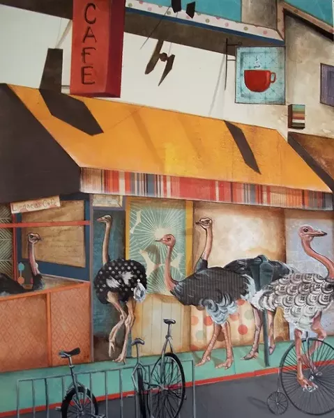 ART TRAIN : Lena Rushing copied Dan Woehrle’s copy of John Landon’s painting depicting Linnaea’s. - IMAGE BY LENA RUSHING