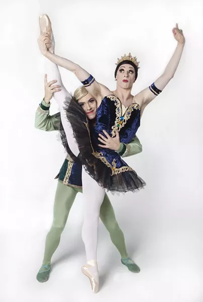 TIGHTS AND TUTUS: Founded in 1974, Les Ballets Trockadero de Monte Carlo specializes in comedic ballet with their drag adaptations of - ballet standards. - PHOTO COURTESY OF CAL POLY ARTS