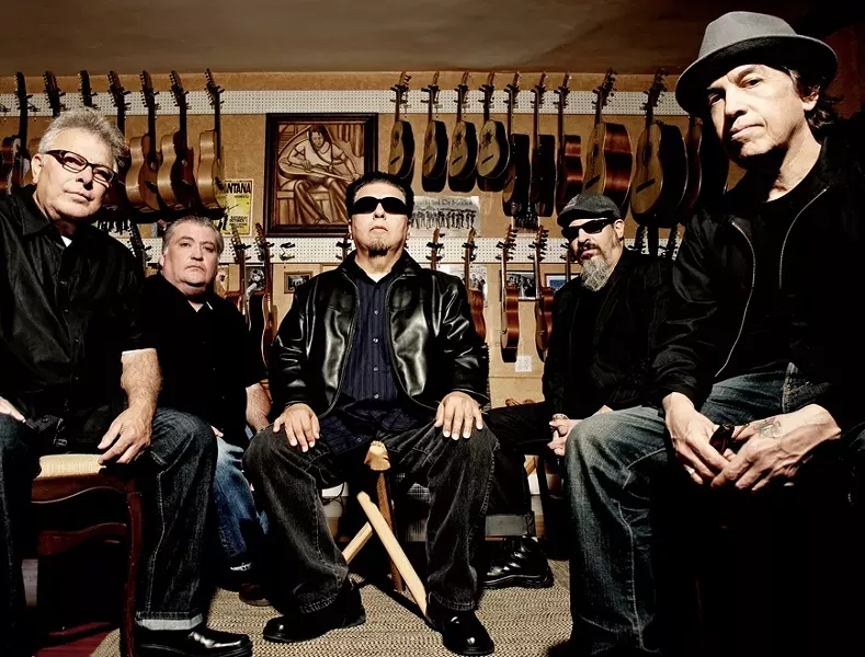 NOT JUST ANOTHER BAND FROM EAST L.A. : Incredible Latin rock act Los Lobos headlines a massive outdoor concert at Blacklake Golf Resort on May 6, which also features the original line-up of seminal ’80s L.A. punk act X, as well as Mariachi el Bronx. - PHOTO COURTESY OF LOS LOBOS