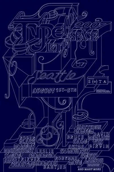 TYPECON 2007: LETTER SPACE : A poster was created for The Society of Typographic Aficionados 2007 conference. - IMAGE BY MARIAN BANTJES