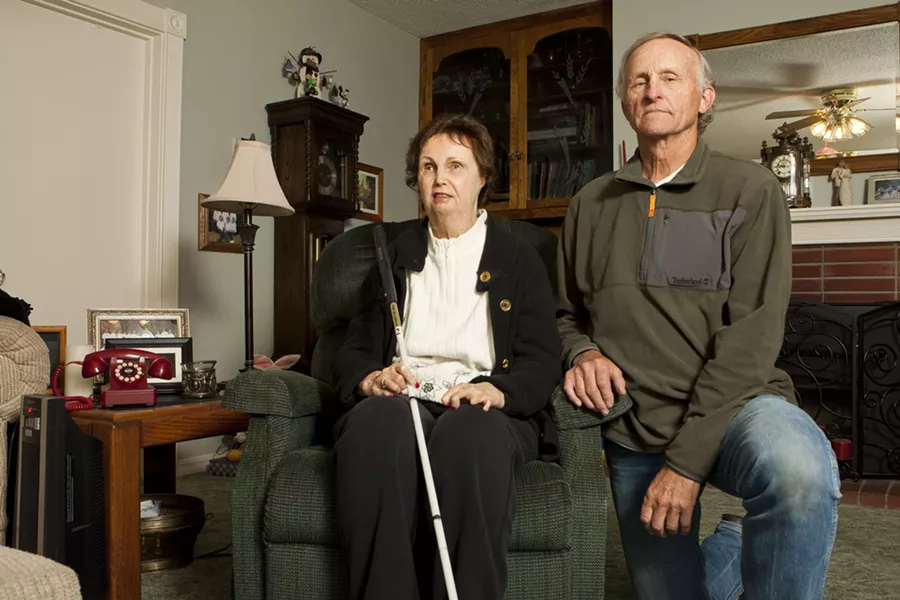 UNITED : Les Beck is a member of the Homecare Providers Union. He cares for his sister, Connie, who’s been almost totally blind since she was 18. - PHOTO BY STEVE E. MILLER