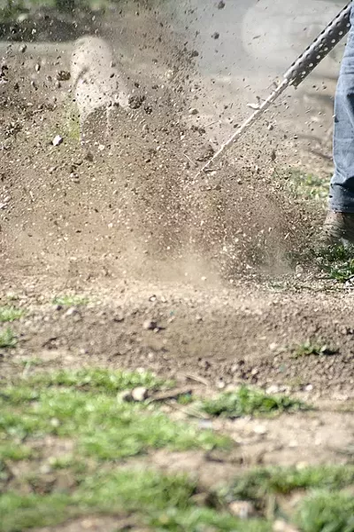 KA-BOOM! : The Rodenator fills squirrel holes with a mixture of propane and oxygen, then ignites the mixture, which results in an “instantaneous underground shockwave of concussive force,” which kills burrowing pests. - PHOTO BY GLEN STARKEY