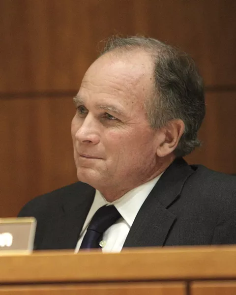 NOT WORTH IT ANYMORE : Supervisor Jim Patterson long withstood pressure to remove Planning Commissioner Sarah Christie, but something or someone recently changed his mind. - PHOTO BY STEVE E. MILLER