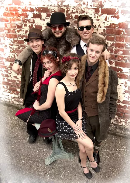 VERY VINTAGE : The Red Skunk Jipzee Swing Band performs in a benefit concert for Hospice SLO at Castoro Cellars on Sept. 3, along with the Tipsy Gypsies. - PHOTO COURTESY OF RED SKUNK JIPZEE SWING BAND