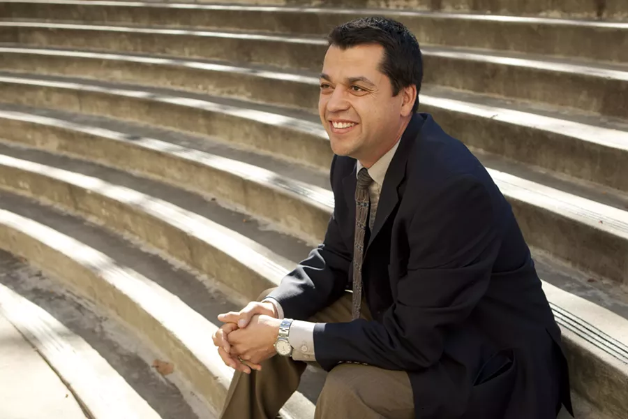 AT YOUR DEFENSE : Matt Guerrero, a SLO County public defender, has a lot of clients who apply for alternative sentencing, but high demand and high cost for programs like home detention make it difficult to avoid jail for some. - PHOTO BY STEVE E. MILLER