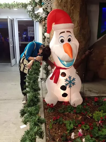 DO YOU WANT TO BUILD A STRETCHER?: Bruised and beleaguered, I lean on Olaf as my only means of comfort. - PHOTO BY CAT SENET