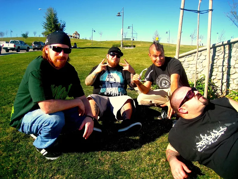 BETTER MUSICIANS THAN SPELLERS : Reggae act Inhale plays Frog and Peach on March 25. - PHOTO COURTESY OF INHALE