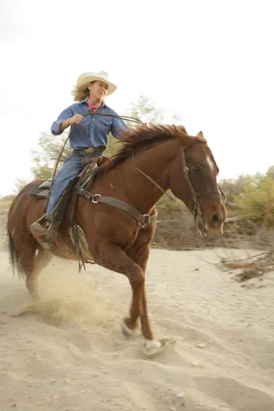 STOMPED : After speaking out on proposed sand mining in the Salinas River near her home, Colleen Enk was hit with a lawsuit that she says had the effect of chilling her First Amendment rights. - PHOTO BY STEVE E. MILLER