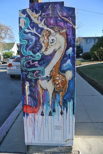 ART ATTACK: Recently, Dippner’s art has come under some controversy from public residents who feel its surreal imagery doesn’t represent the community. - PHOTO BY MORGAN CHADWELL