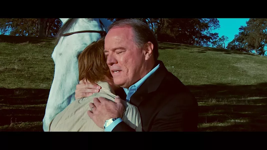 IS IT REAL OR VIRTUAL?: Robert Gandy (right) stars as a grieving father who had his dying son’s mind scanned into an ALF (artificial life form), which now exists in a lonely virtual world. - PHOTO COURTESY OF BEN CHIU AND MINDSCANS