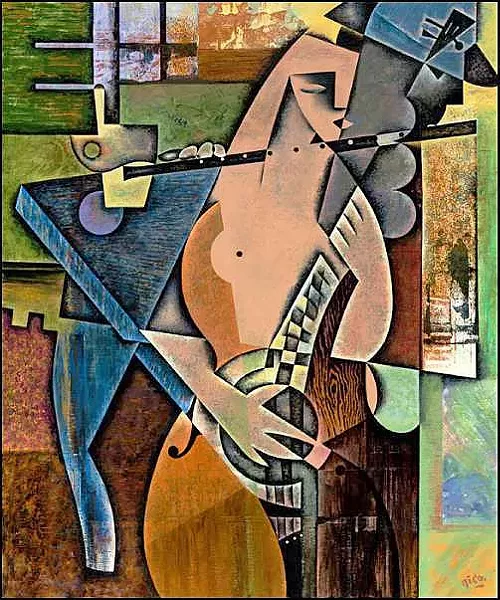 BENDING OVER BACKWARD: Nico Vandenheuvel makes use of angles in the collage 'Hybrid Strings with Wind.' - IMAGE COURTESY OF SLOMA