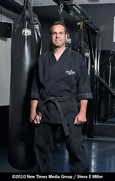 KUNG FU FIGHTING : San Luis Obispo Police Captain Ian Parkinson has been working out at The Pit for years. - PHOTO BY STEVE E. MILLER