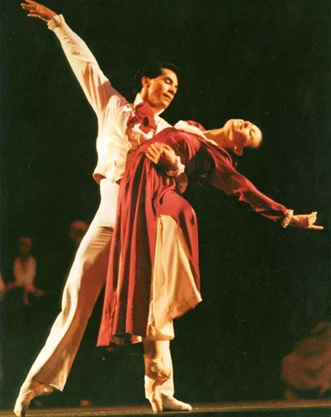 CAROLS OF YESTERYEAR : Theresa Slobodnik is artistic director of Ballet Theatre SLO. Here, she's pictured with Carlo Sierras in a previous season's Christmas Carol. - PHOTO COURTESY OF BALLET THEATRE SLO