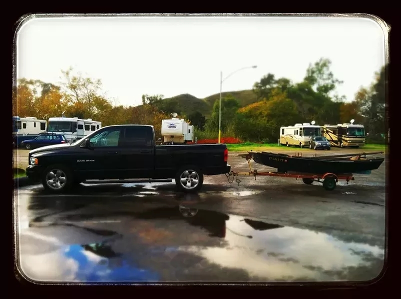 TRAILERED! : Mission accomplished, the Mudhen is trailered and ready for the ride back to my driveway (Sorry, Anna!).