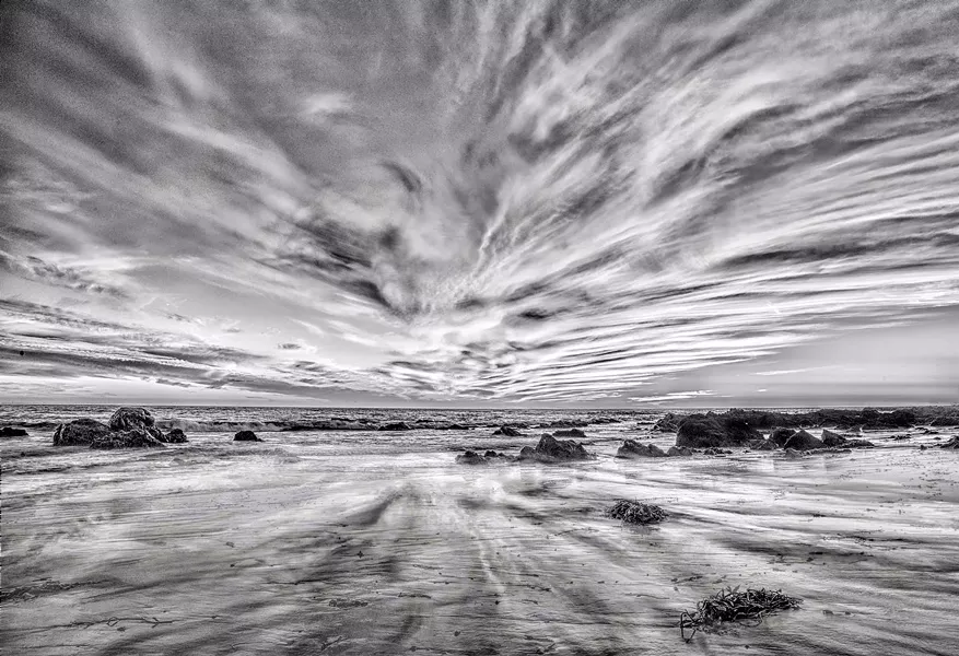 SUNRISE SUNSET: Melvin Dorin took his Best of Show-winning image, Sunset, during a trip to Moonstone Beach in Cambria. - IMAGE BY MELVIN DORIN