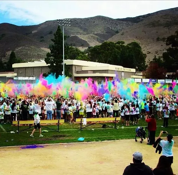 ALL THE COLORS OF THE WIND: The Color Blast Fun Run began in honor of local high school student Alex Maier. - PHOTO COURTESY OF SLO COLOR BLAST FUN RUN