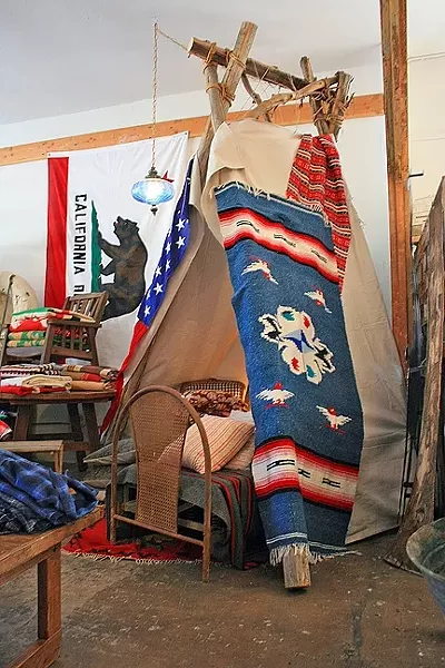 SMALL SPACES: A teepee, like this one pictured at SLO’s Ruby Rose, can provide a quiet place for reading, napping, and generally enjoying your backyard with a sense of peace. - PHOTO BY HAYLEY THOMAS