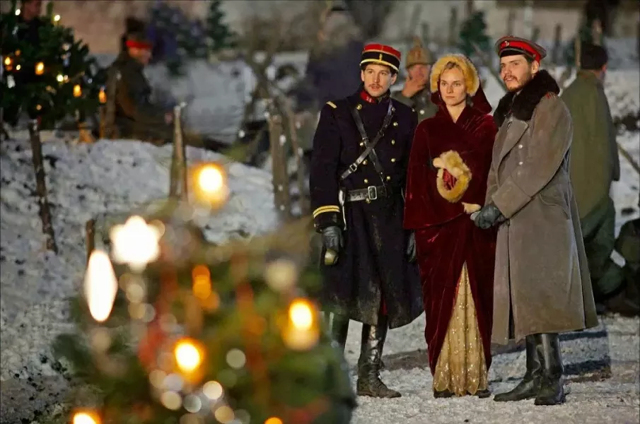 MERRY CHRISTMAS: "Joyeux Noel," which depicts a real incident that occurred on Christmas Eve in 1914, when French, German, and Scottish soldiers agreed to a brief truce to celebrate Christmas, was screened and discussed Nov. 30. Take Two Live next screens David Lean’s "Brief Encounter" on Jan. 18. - PHOTO COURTESY OF NORD-QUEST PRODUCTIONS