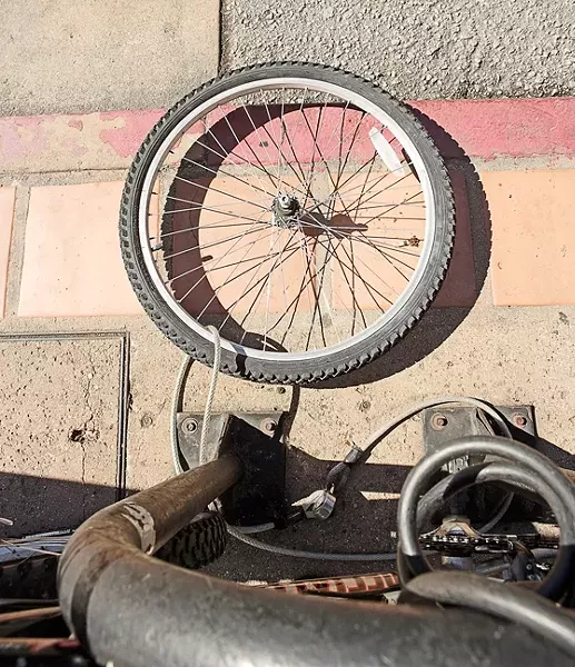 THAT’S NOT A UNICYCLE : Cal Poly officials and SLO PD say bike thefts are up. What’s a cyclist to do? - PHOTO BY STEVE E MILLER