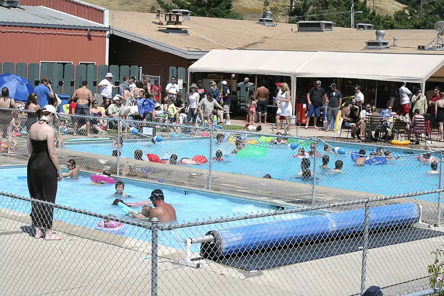 SUMMER FUN : Memorial Day marks the unofficial start of summer, and the SLO Elks Lodge was swarmed by families out to beat the heat. - PHOTO BY GLEN STARKEY