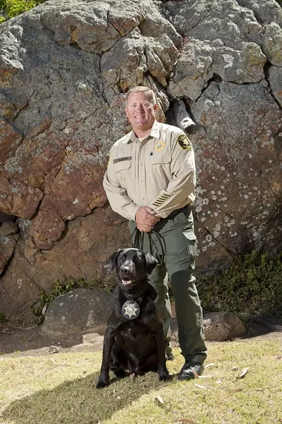 AL BARGER, AND JACK, K9: SLO County Sheriff’s Deputy, Narcotics Detection K9 Handler, K9 Unit Coordinator - PHOTO BY STEVE E. MILLER